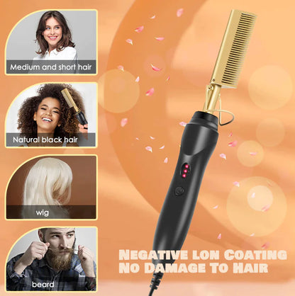 Hair Straightener Comb Pro Electric Beard Straightening