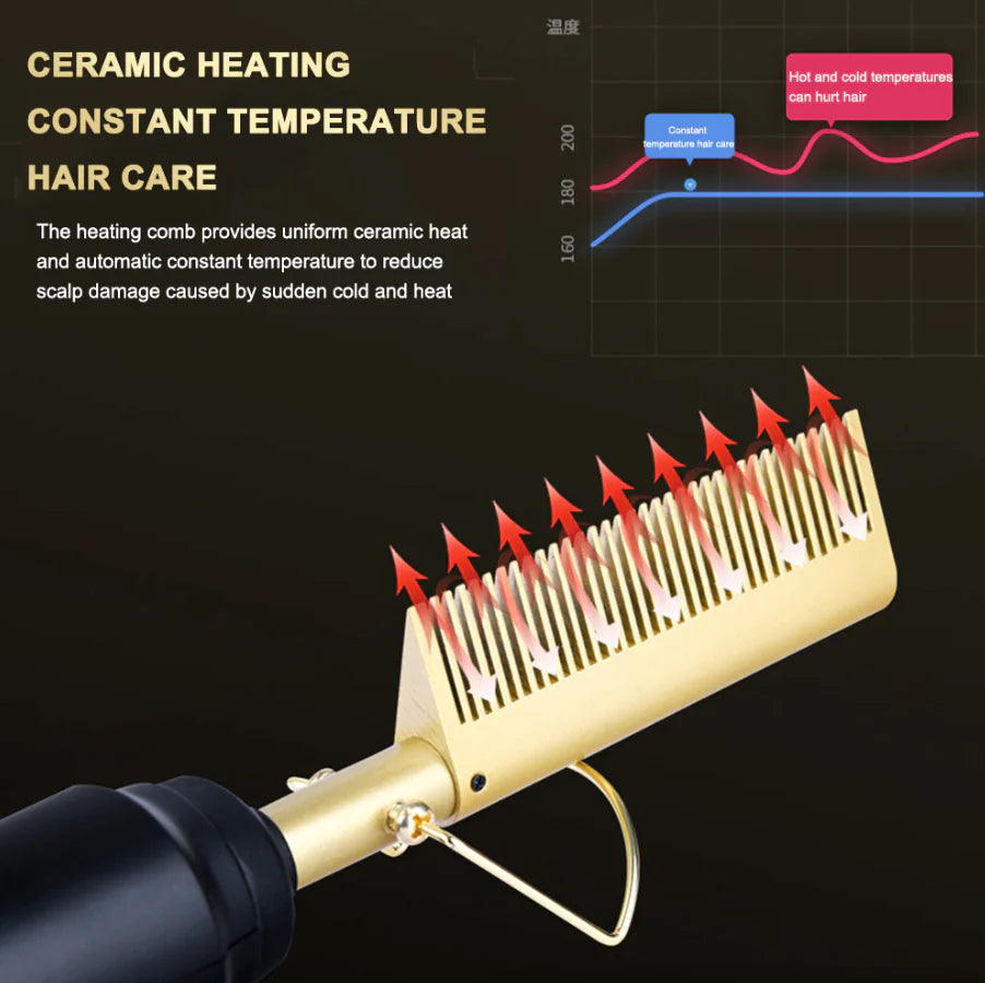 Hair Straightener Comb Pro Electric Beard Straightening
