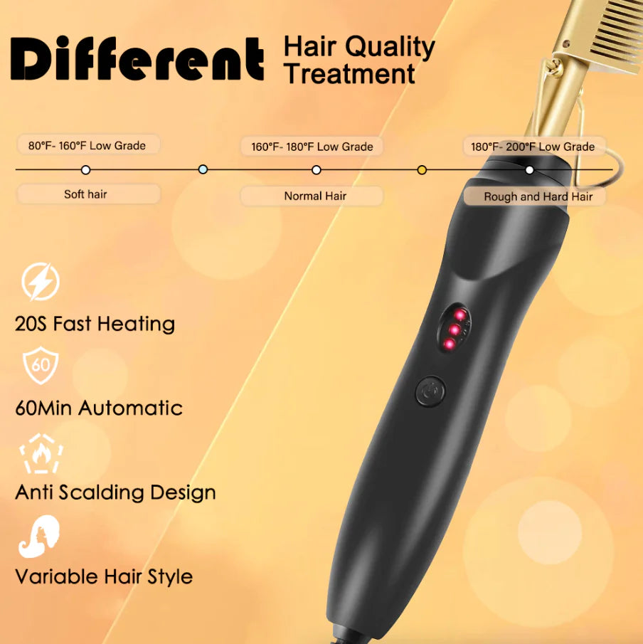 Hair Straightener Comb Pro Electric Beard Straightening