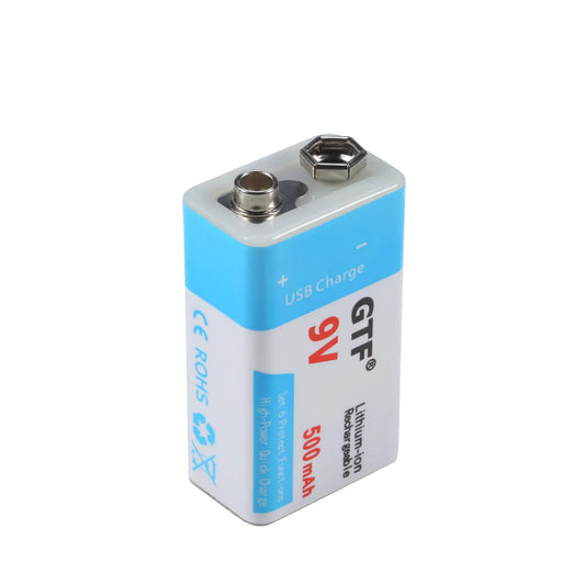 USB Rechargeable 9V Battery