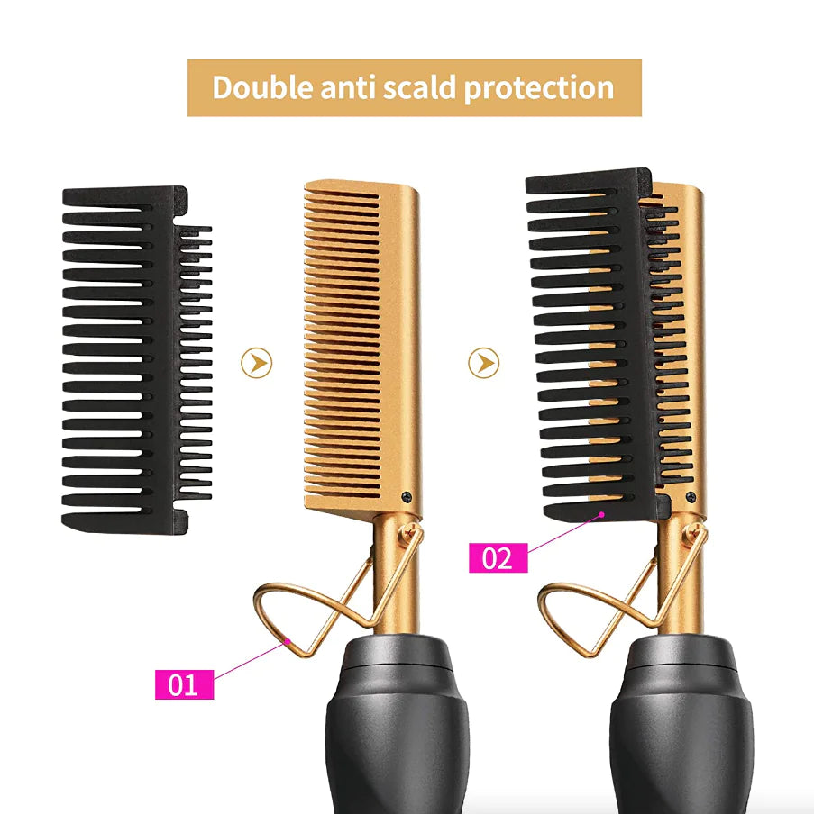 Hair Straightener Comb Pro Electric Beard Straightening