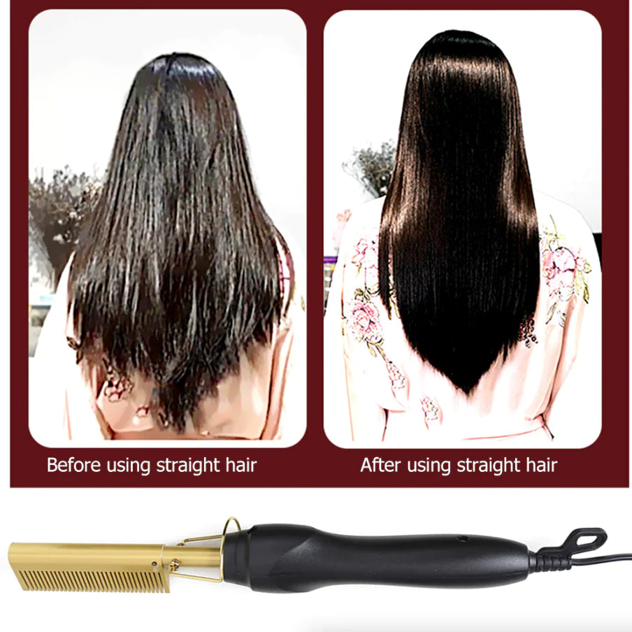 Hair Straightener Comb Pro Electric Beard Straightening